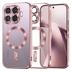 Husa premium Xiaomi 17T Techsuit Luxury Crystal MagSafe, roz