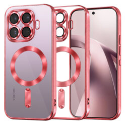 Husa premium Xiaomi 17T Techsuit Luxury Crystal MagSafe, rosu