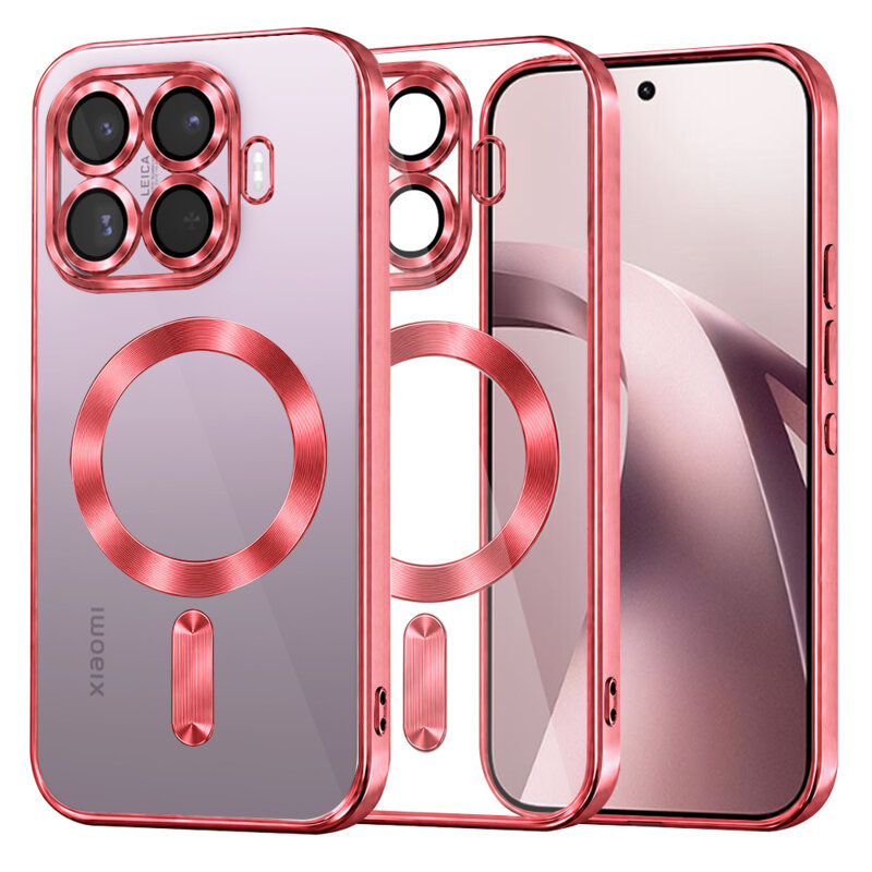 Husa premium Xiaomi 17T Techsuit Luxury Crystal MagSafe, rosu