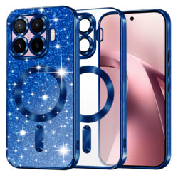 Husa premium Xiaomi 17T Techsuit Luxury Glitter MagSafe, albastru
