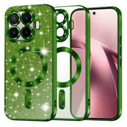 Husa premium Xiaomi 17T Techsuit Luxury Glitter MagSafe, verde