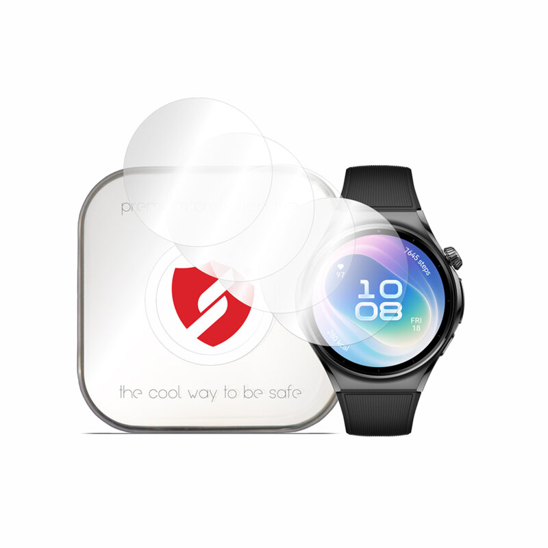 [Pachet 4x] Folie regenerabila premium Huawei Watch 6 46mm Smart Protection Classic, transparenta