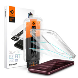 [Pachet 2x] Folie iPhone 17 Pro Max Spigen Glas.tR EZ-FIT Pro HD, transparenta, AGL12048