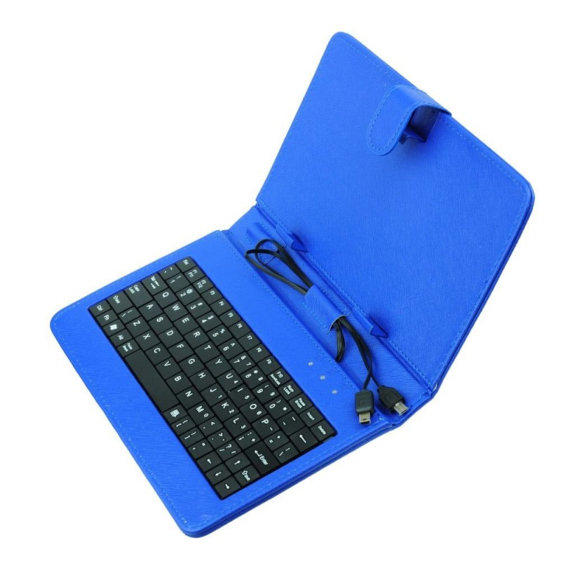 pierce Solve Expression Husa Universala Tableta 10.1 inch Cu Tastatura Flip Carte Albastru -  CatMobile