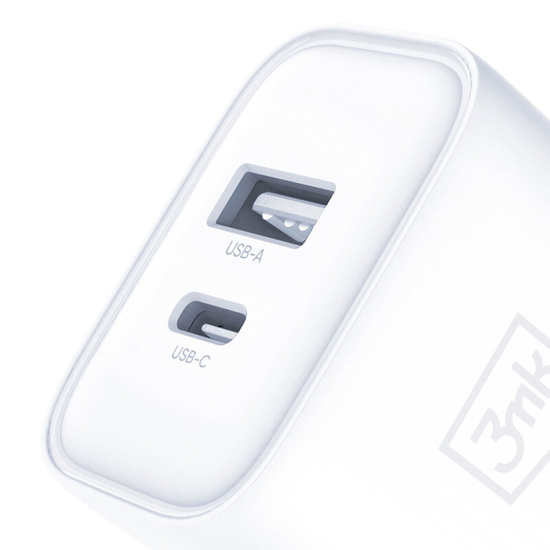 Incarcator priza USB, Type-C PD3.0 3mk DualCharge, 20W, alb
