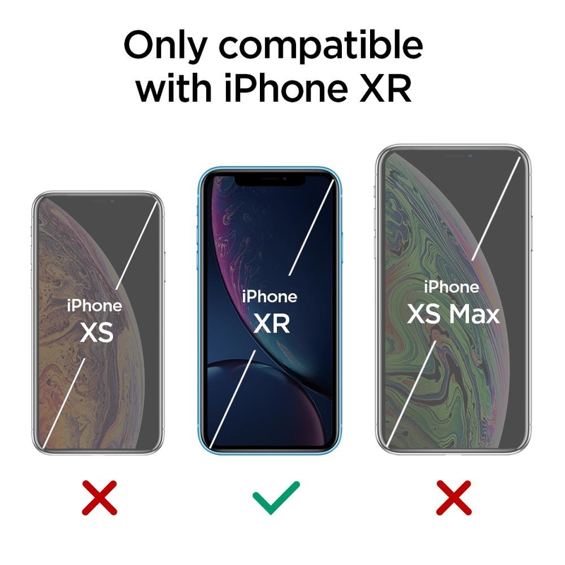 Folie iPhone XR Spigen GLAS.tR Ez Fit 9H - Transparent