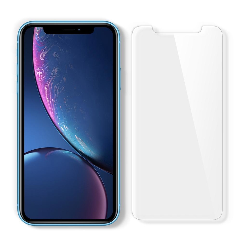 Folie iPhone XR Spigen GLAS.tR Ez Fit 9H - Transparent