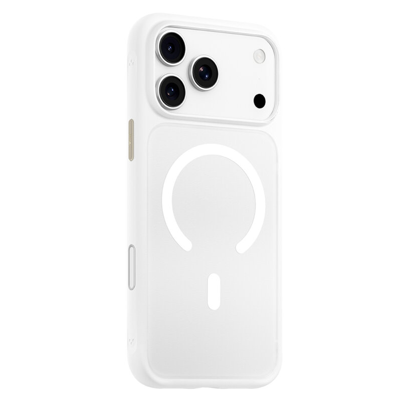 Husa iPhone 18 Pro Blueo Skin Friendly Frosted Anti-Drop MagSafe, alb