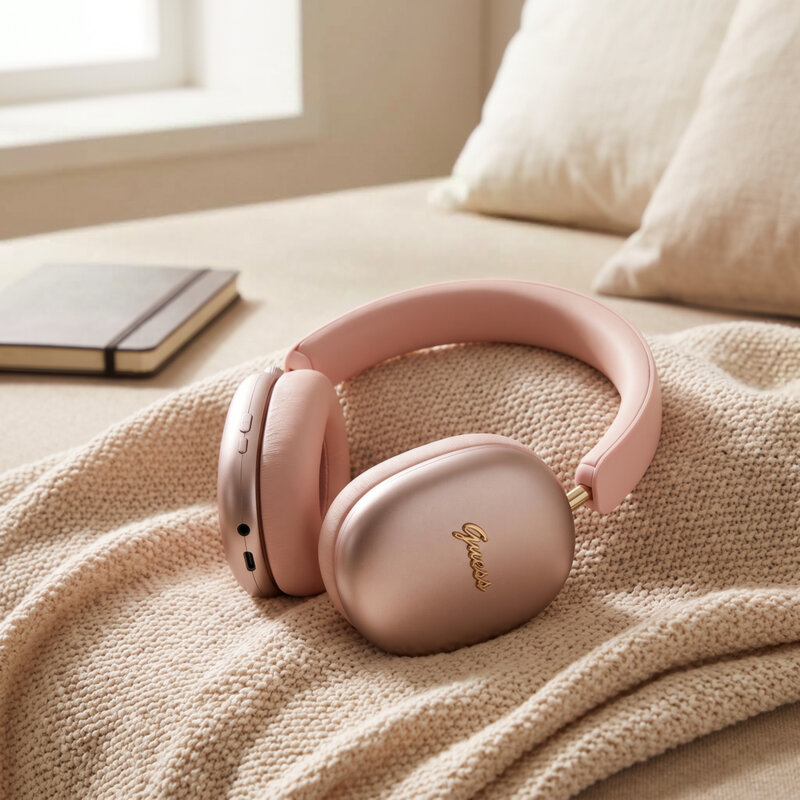 Casti wireless Bluetooth, ENC Guess, roz, GUBHP10HMBSP