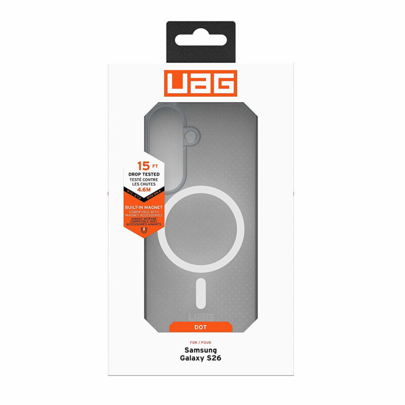 Husa Samsung Galaxy S26 UAG Dot MagSafe, True Clear Ice / Ash