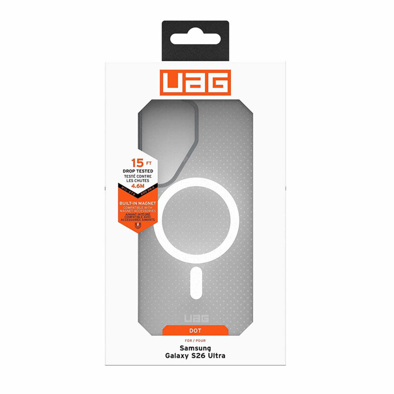 Husa Samsung Galaxy S26 Ultra UAG Dot MagSafe, Frosted Ice/Ash