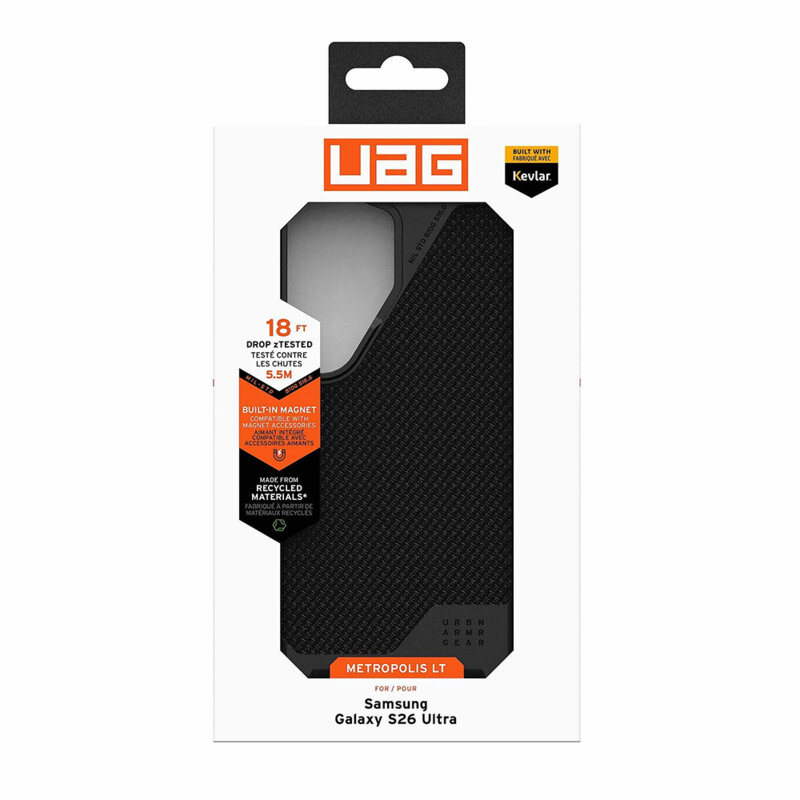 Husa Samsung Galaxy S26 Ultra UAG Metropolis LT MagSafe, Kevlar Black