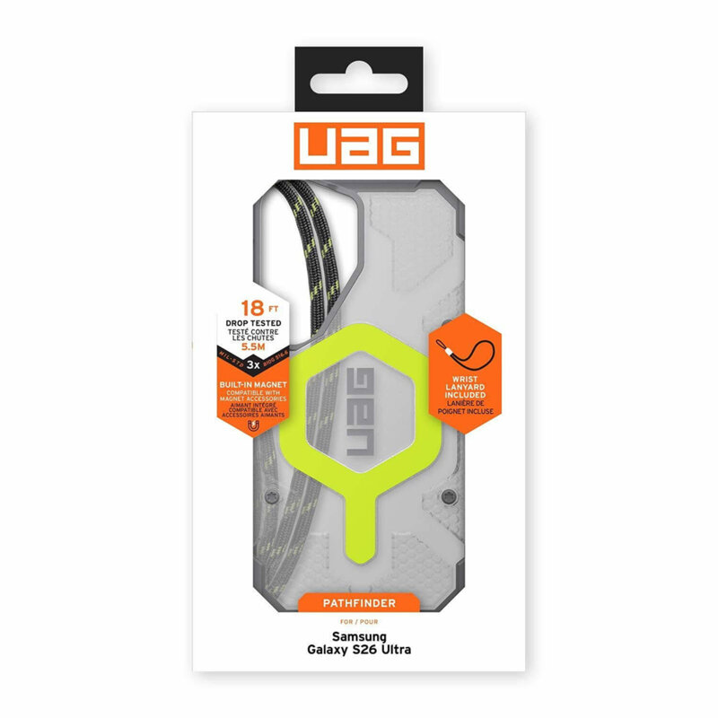 Husa Samsung Galaxy S26 Ultra UAG Pathfinder Clear MagSafe, Active Neon