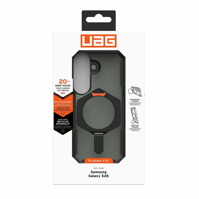Husa Samsung Galaxy S26 UAG Plasma XTE MagSafe, Black / Orange