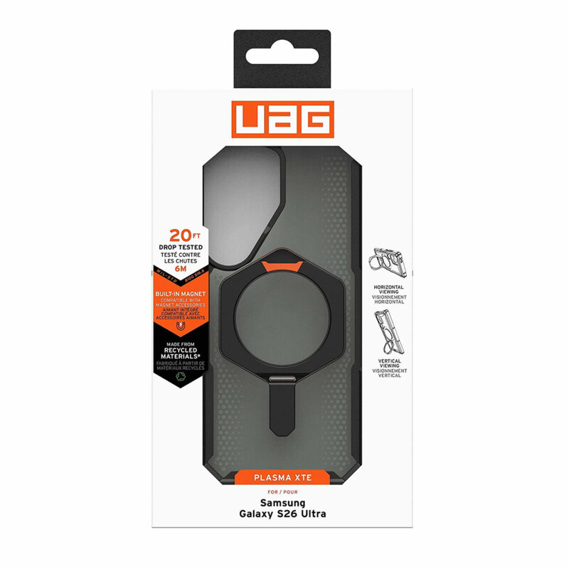 Husa Samsung Galaxy S26 Ultra UAG Plasma XTE MagSafe, Black / Orange