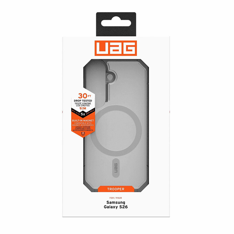 Husa Samsung Galaxy S26 UAG Trooper MagSafe, Clear/Ash