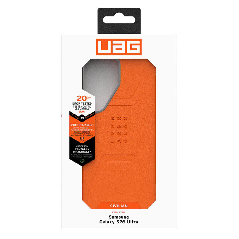 Husa Samsung Galaxy S26 Ultra UAG Civilian MagSafe, oranj