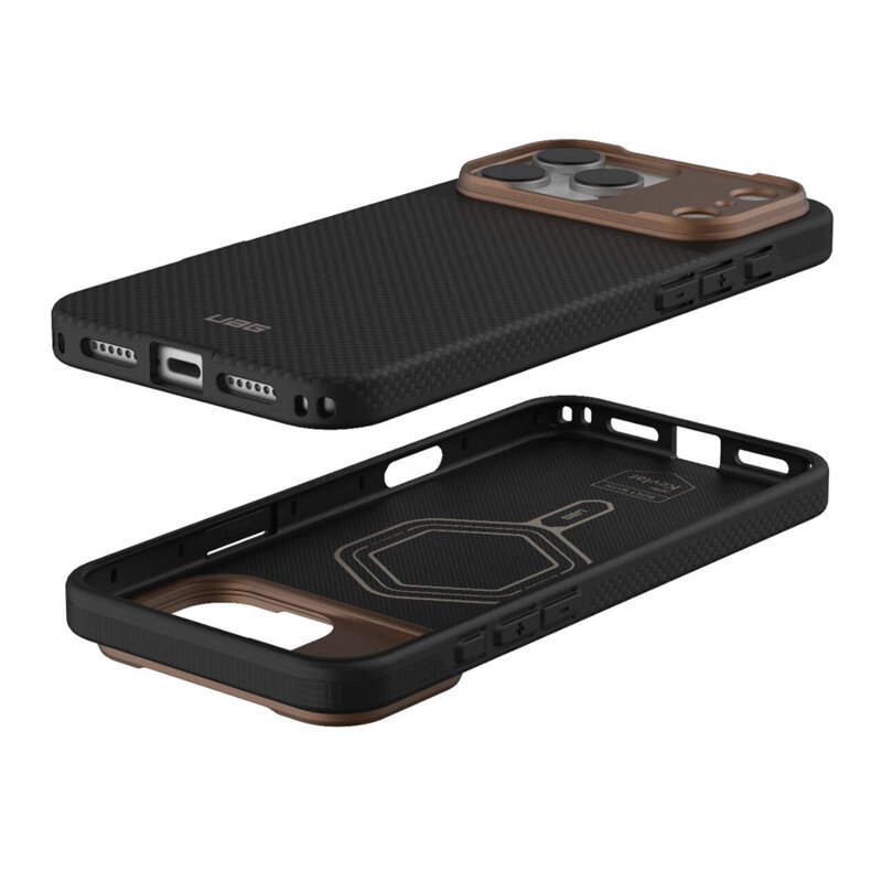 Husa iPhone 17 Pro Max UAG Fibr Armr MagSafe, Graphite / Bronze