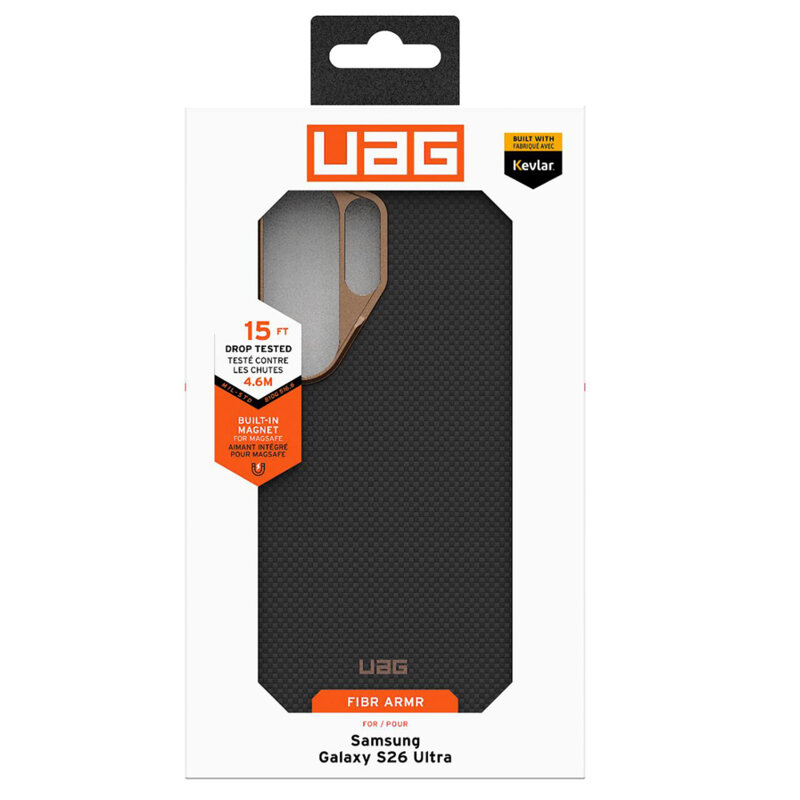 Husa Samsung Galaxy S26 Ultra UAG Fibr Armr MagSafe, Black/Bronze