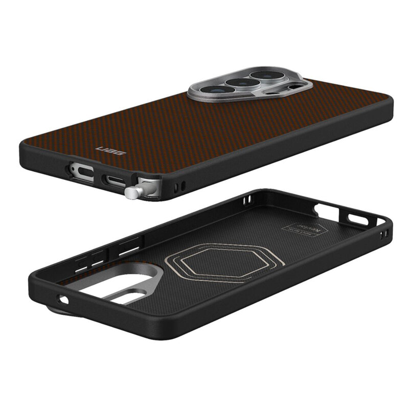 Husa Samsung Galaxy S26 Ultra UAG Fibr Armr MagSafe, Orange/Charcoal
