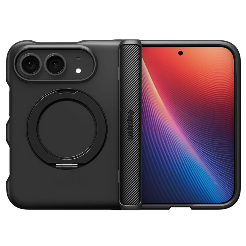 Husa iPhone Duo Spigen Slim Armor Pro S MagSafe, negru