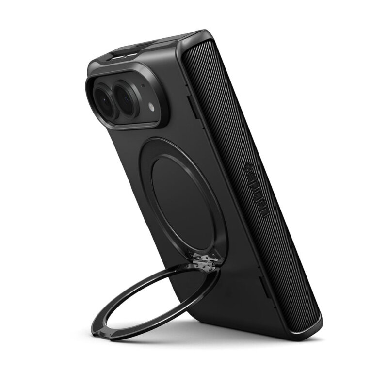 Husa iPhone Duo Spigen Slim Armor Pro S MagSafe, negru