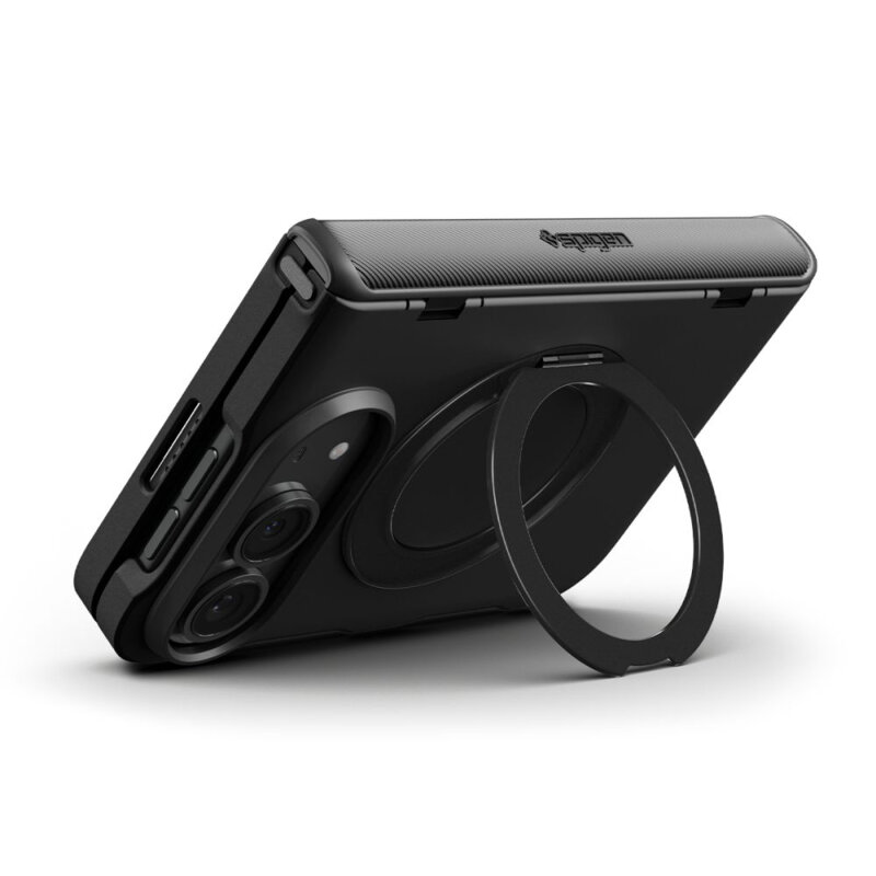Husa iPhone Duo Spigen Slim Armor Pro S MagSafe, negru