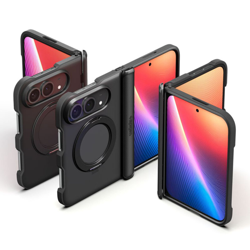 Husa iPhone Duo Spigen Slim Armor Pro S MagSafe, negru