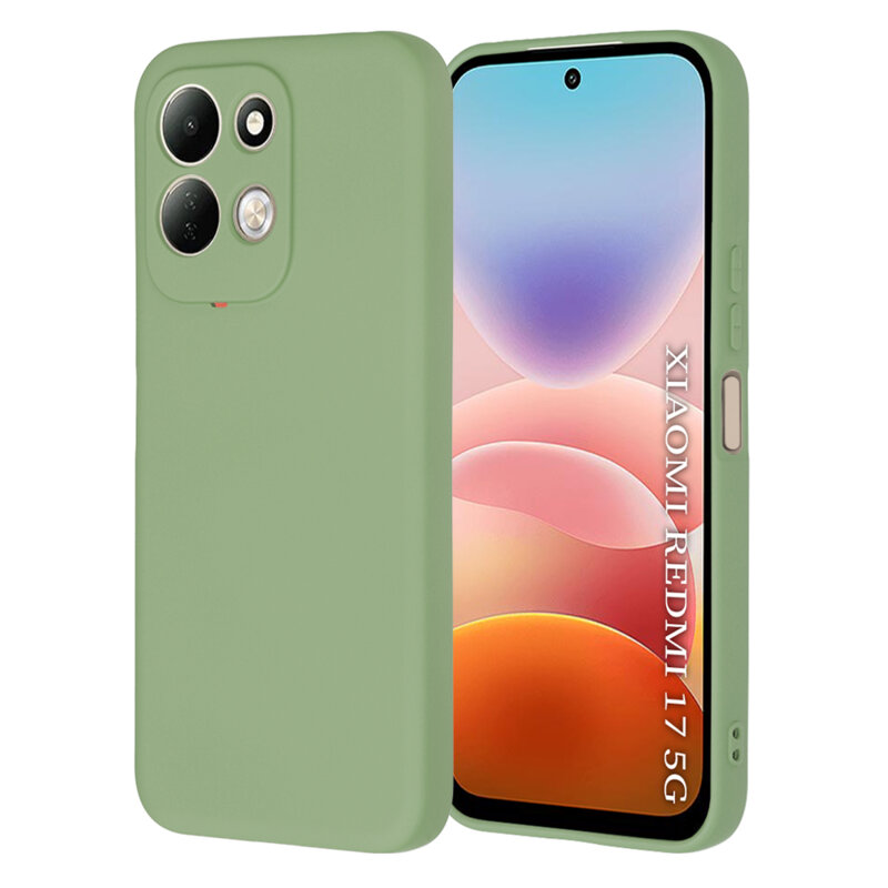 Husa silicon Xiaomi Redmi 17 5G Techsuit SoftFlex, verde deschis