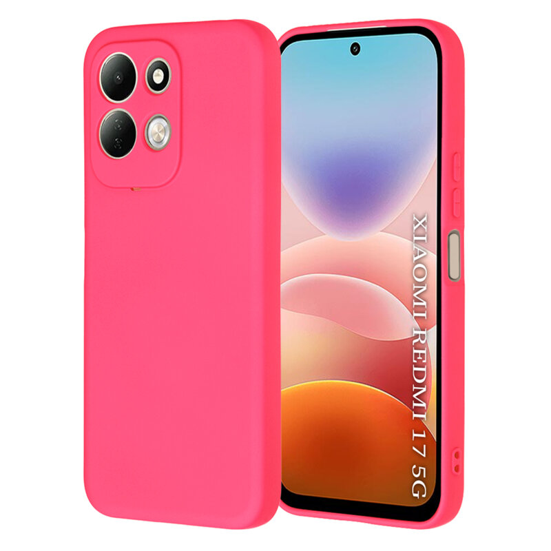 Husa silicon Xiaomi Redmi 17 5G Techsuit SoftFlex, fucsia