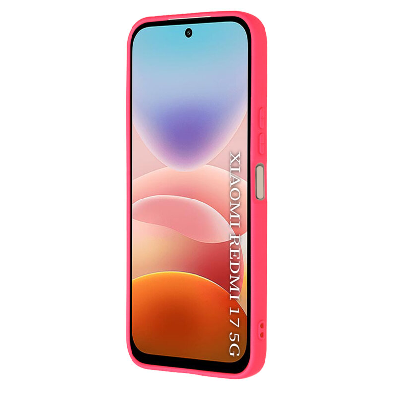 Husa silicon Xiaomi Redmi 17 5G Techsuit SoftFlex, fucsia