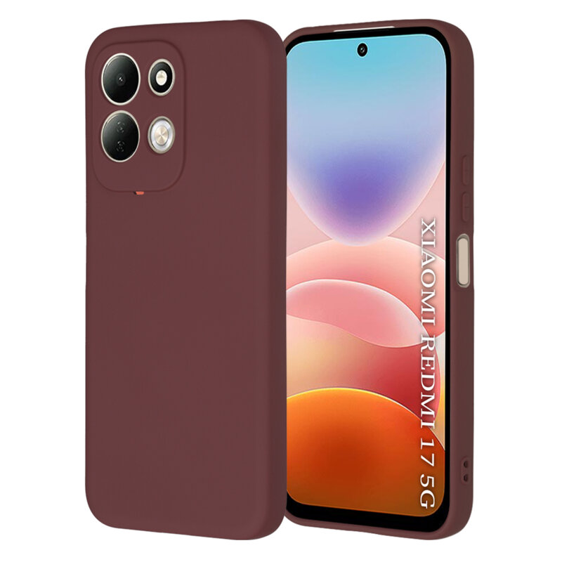 Husa silicon Xiaomi Redmi 17 5G Techsuit SoftFlex, bordo