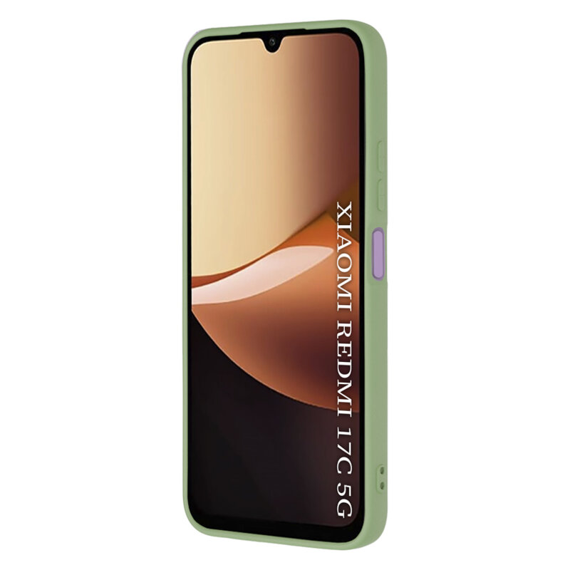 Husa silicon Xiaomi Redmi 17C 5G Techsuit SoftFlex, verde deschis