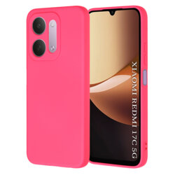 Husa silicon Xiaomi Redmi 17C 5G Techsuit SoftFlex, fucsia