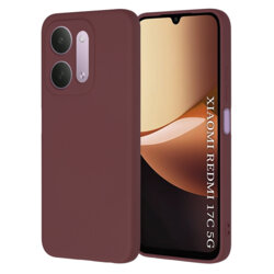 Husa silicon Xiaomi Redmi 17C 5G Techsuit SoftFlex, bordo