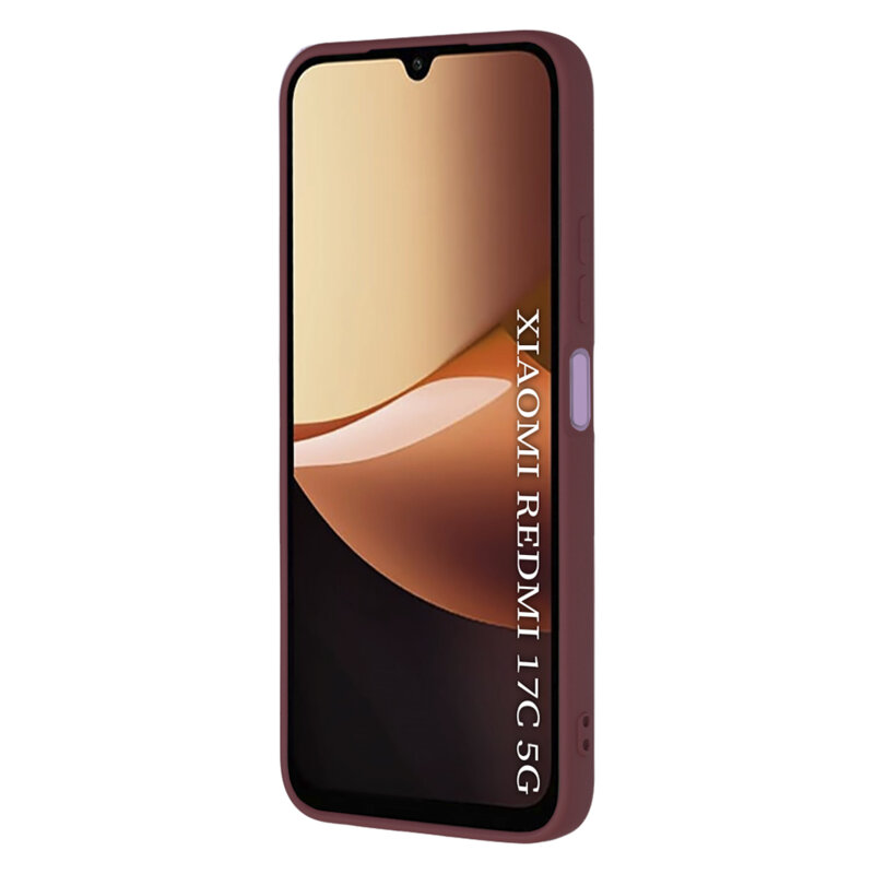 Husa silicon Xiaomi Redmi 17C 5G Techsuit SoftFlex, bordo