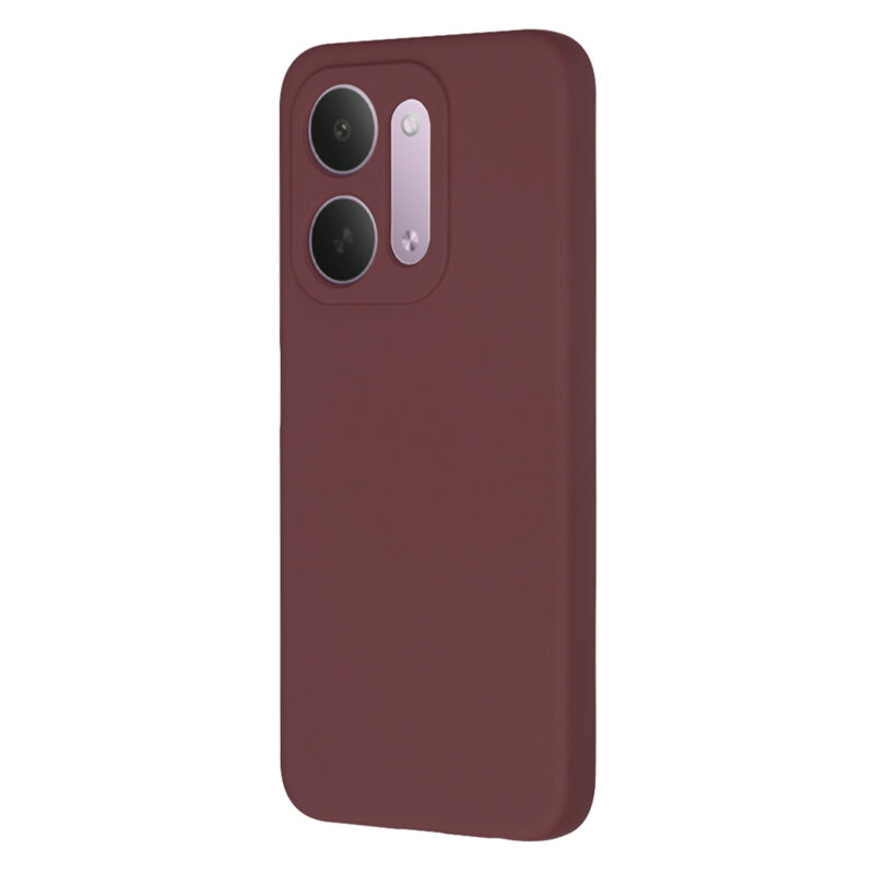 Husa silicon Xiaomi Redmi 17C 5G Techsuit SoftFlex, bordo