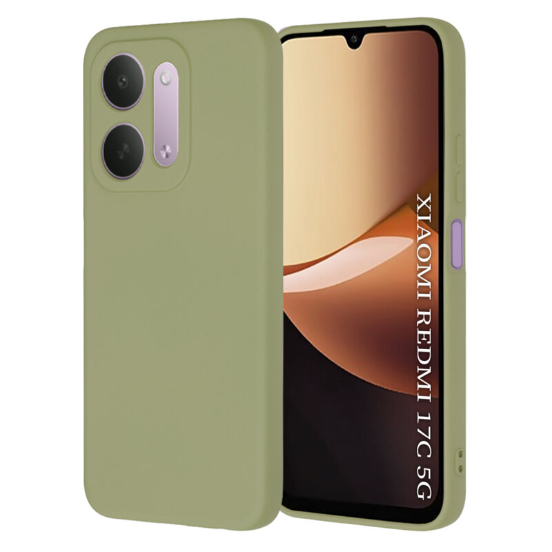 Husa silicon Xiaomi Redmi 17C 5G Techsuit SoftFlex, verde