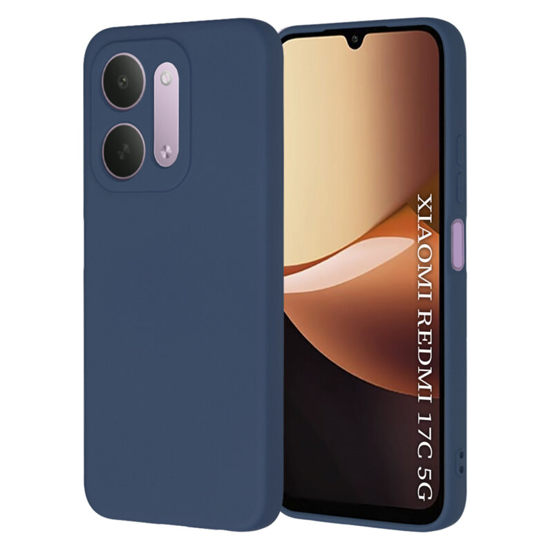 Husa silicon Xiaomi Redmi 17C 5G Techsuit SoftFlex, bleumarin