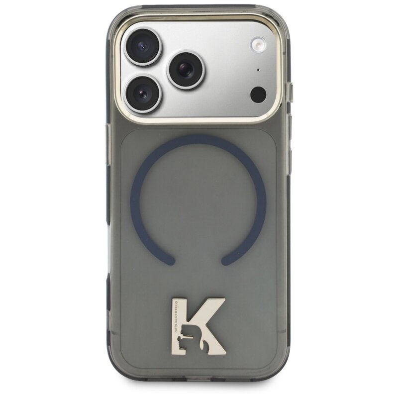 Husa iPhone 18 Pro Max Karl Lagerfeld IML K Head Logo MagSafe, negru, KLHMP18X5HTMKHDK