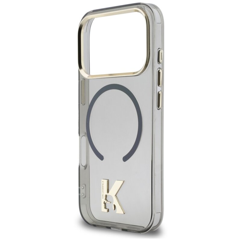 Husa iPhone 18 Pro Max Karl Lagerfeld IML K Head Logo MagSafe, negru, KLHMP18X5HTMKHDK