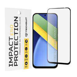 Folie sticla Xiaomi Poco C95 Pro 4G Techsuit ESD Glass, negru