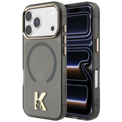Husa iPhone 17 Pro Karl Lagerfeld IML K Head Logo MagSafe, negru, KLHMP18L5HTMKHDK