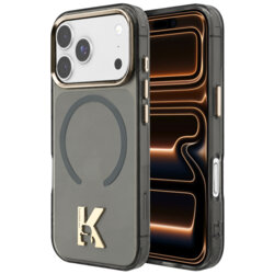 Husa iPhone 17 Pro Max Karl Lagerfeld IML K Head Logo MagSafe, negru, KLHMP18X5HTMKHDK