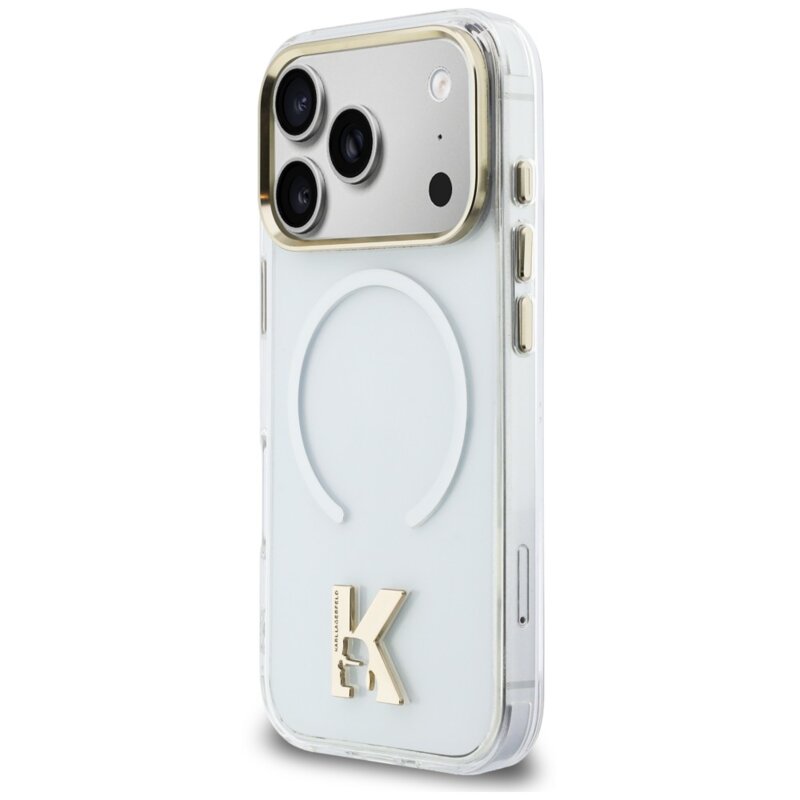 Husa iPhone 17 Pro Max Karl Lagerfeld IML K Head Logo MagSafe, clear, KLHMP18X5HTMKHDH