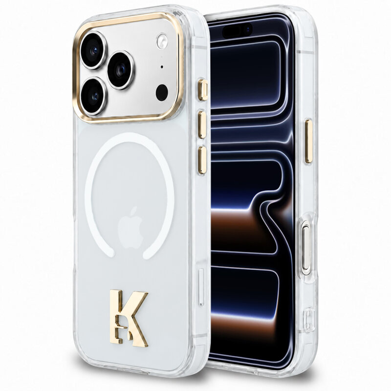 Husa iPhone 17 Pro Karl Lagerfeld IML K Head Logo MagSafe, clear, KLHMP18L5HTMKHDH