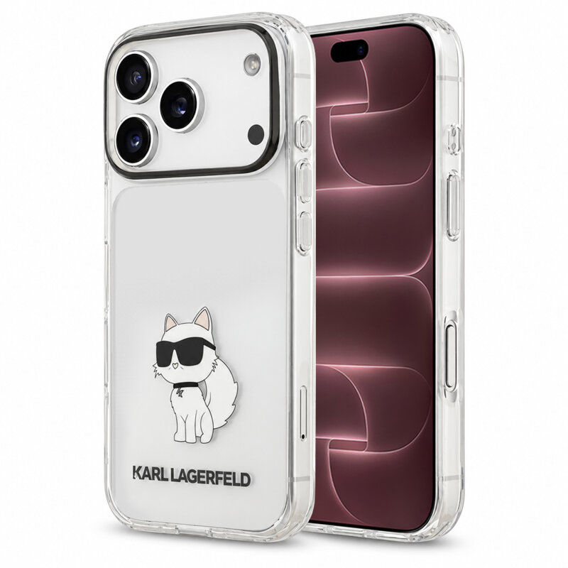 Husa iPhone 18 Pro Max Karl Lagerfeld IML NFT Choupette, transparenta, KLHCP18XHNCHTCT