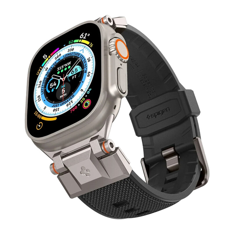 Curea Apple Watch SE 44mm Spigen DuraPro Armor, negru