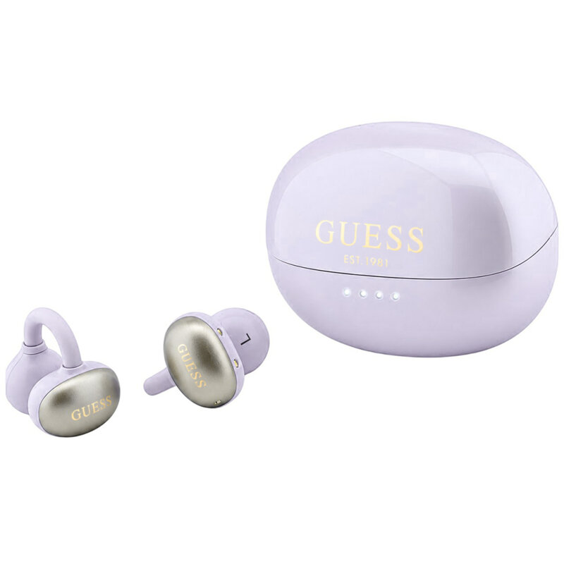 Casti wireless Bleuetooth 5.4, 300mAh Guess Metalic Finish, mov