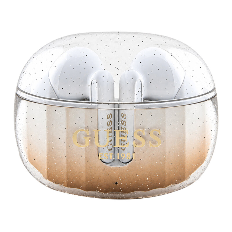 Casti in-ear TWS originale Guess, IPX4, auriu, GUTWSHDGKEED